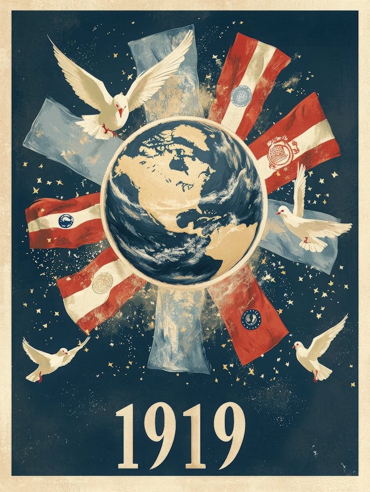 Aihrgdesign A Vintage International Peace Poster Celebrating