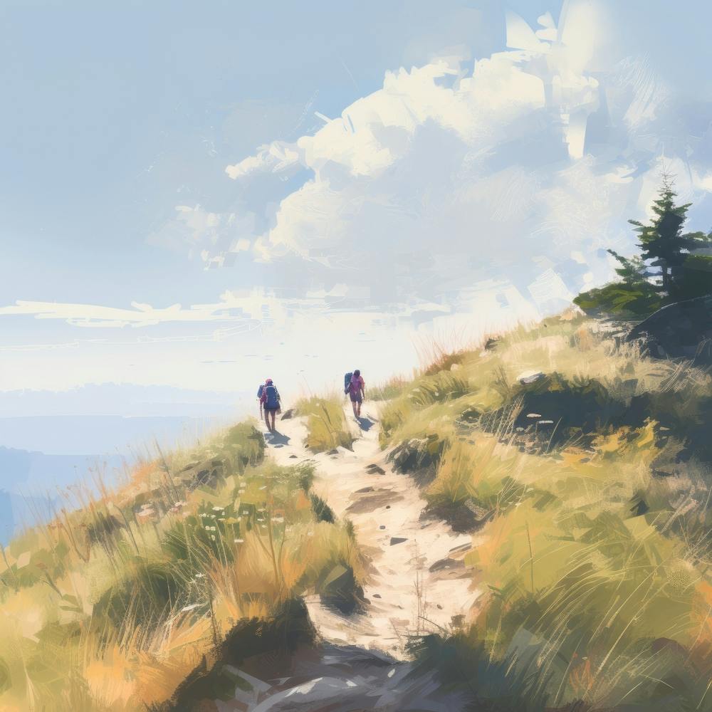 Hikers On A Trail