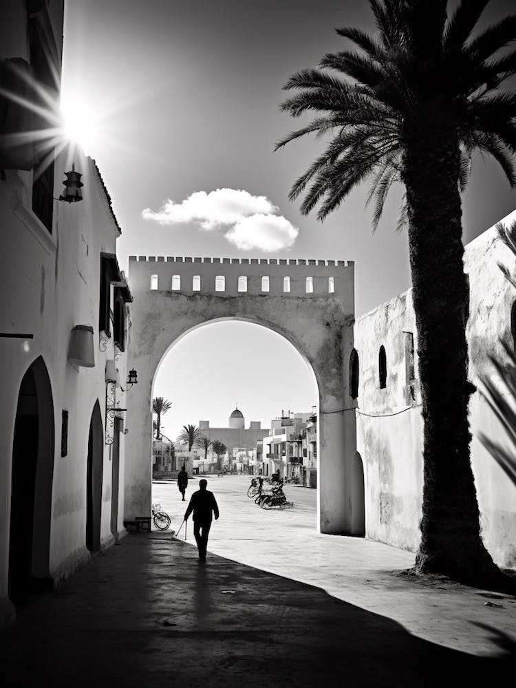 Sousse, Tunisia,, Mediterranean Black And White Photography Analogue 3