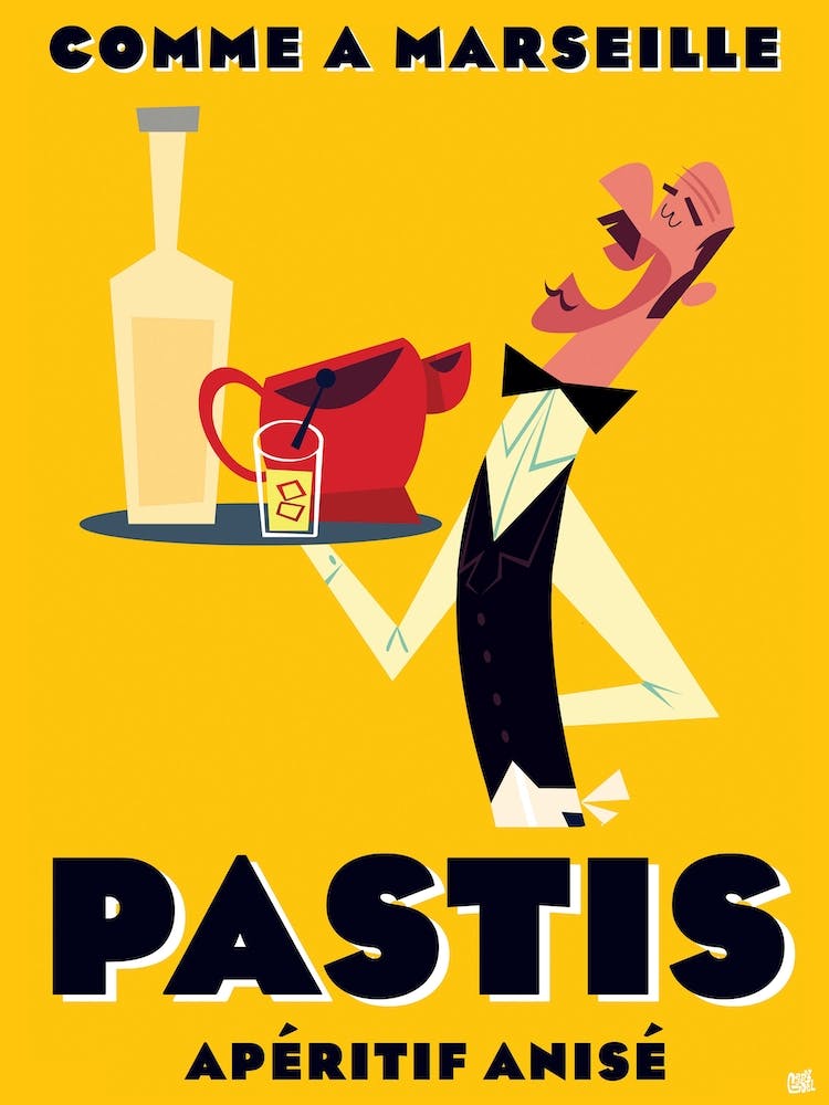 Affiche Pastis Jaune
