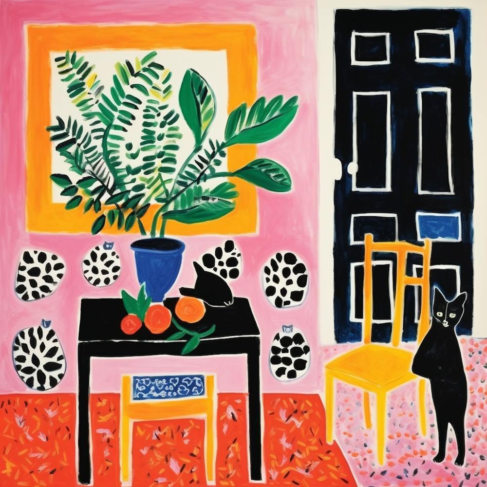 Cat In A Room 1