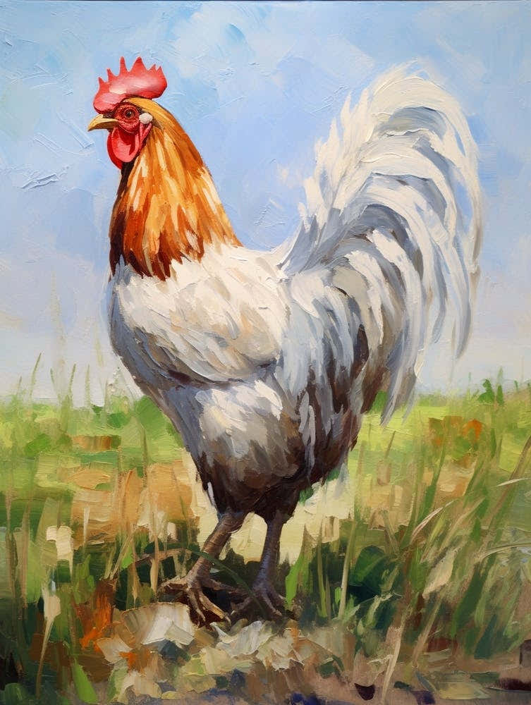 Bird Painting Rooster 1