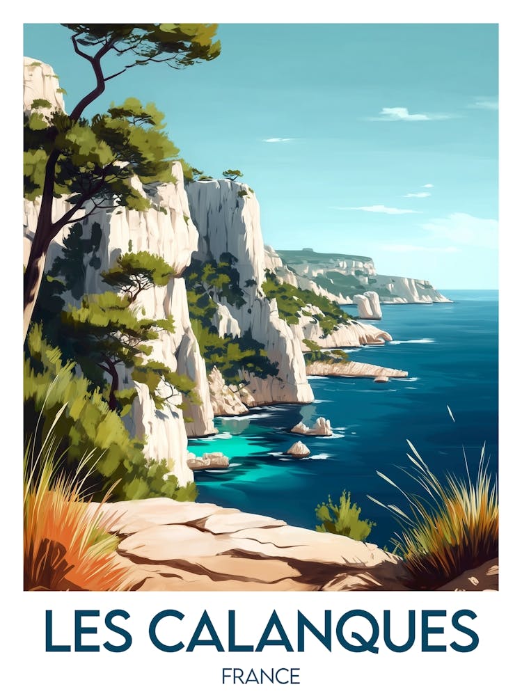 Affiche de voyage Calanques