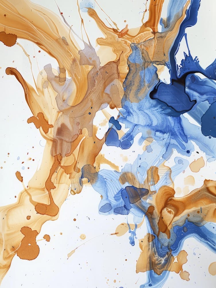 Blue And Orange Splash