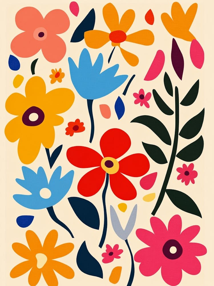 Flowers On A White Background 9