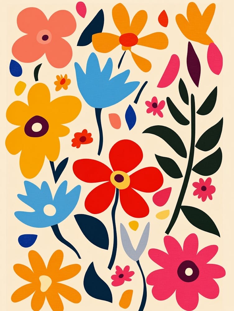 Flowers On A White Background 9