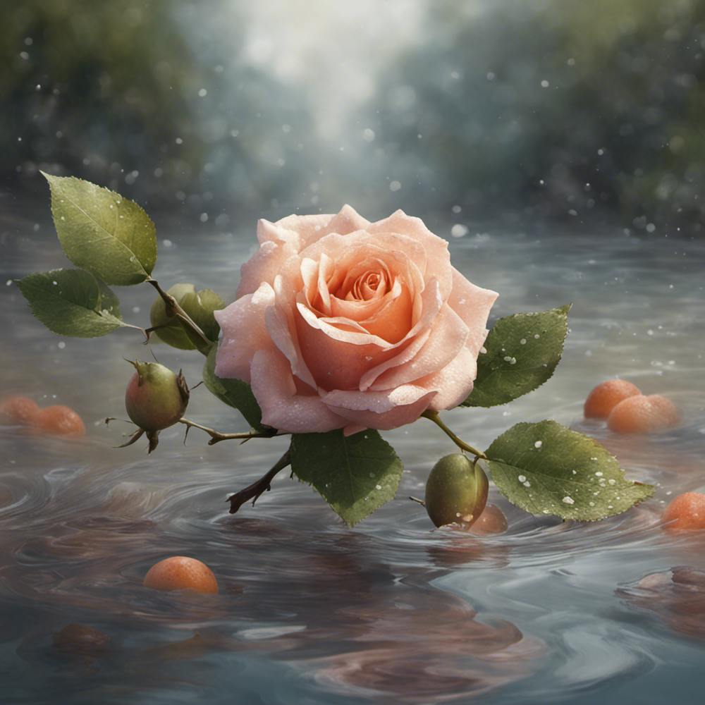 Rose In Water