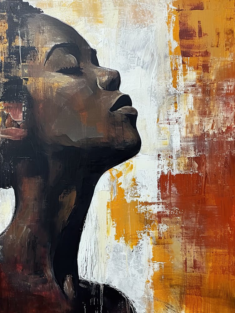 Enchanted African Moon, Boho Art Style