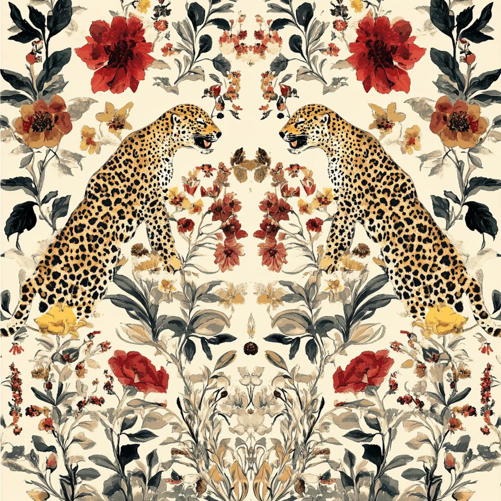 Leopards And Flowers