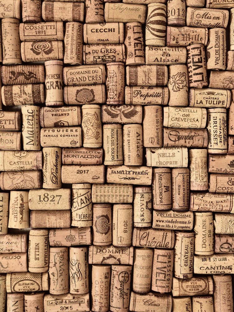 Winecork pattern from France, Spain and Italy - winelovers art print - nature and travel photography by Christa Stroo