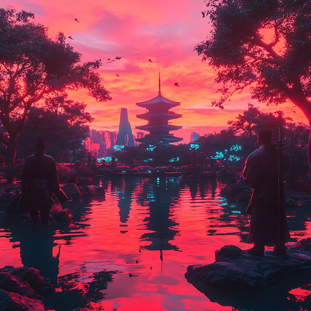 Asiatischer Sonnenuntergang 1