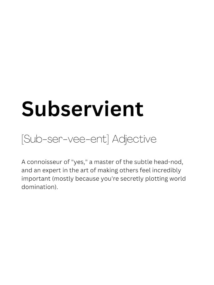 Subservient Definition Meaning