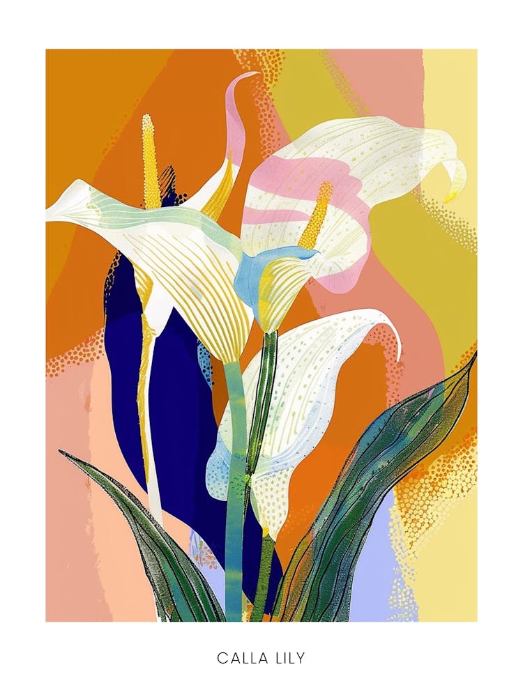 Colourful Flower Illustration Poster Freesia 3 Art Print by