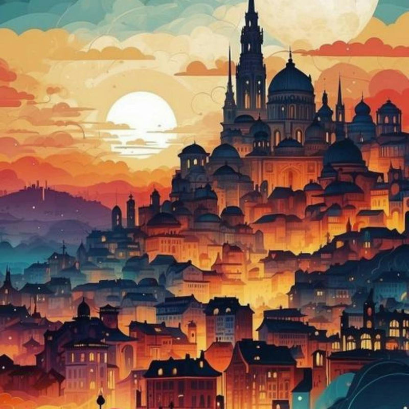 Cityscape At Sunset 1