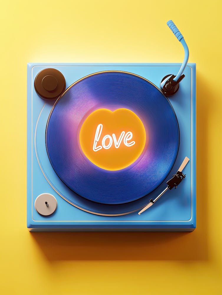 Love On Vinyl - Affiche Vinyle