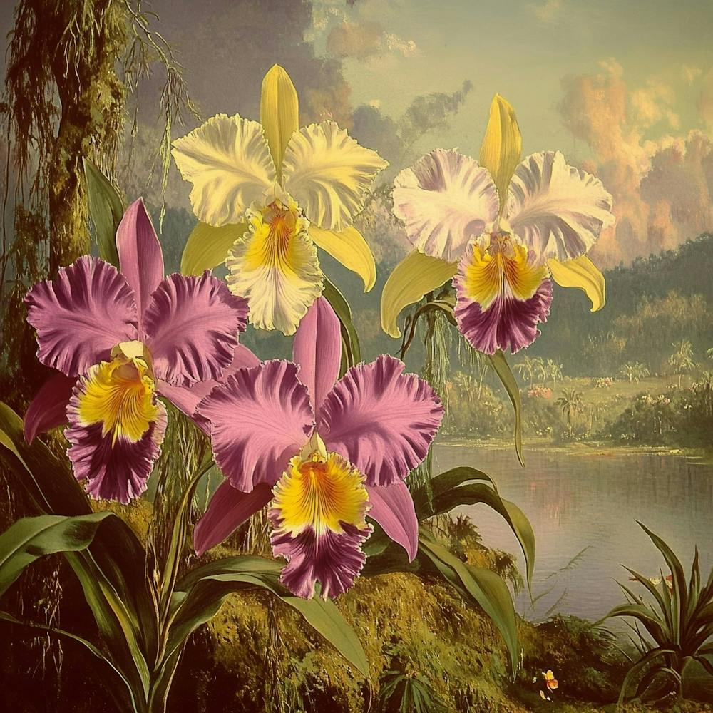 Orchids In The Water Art