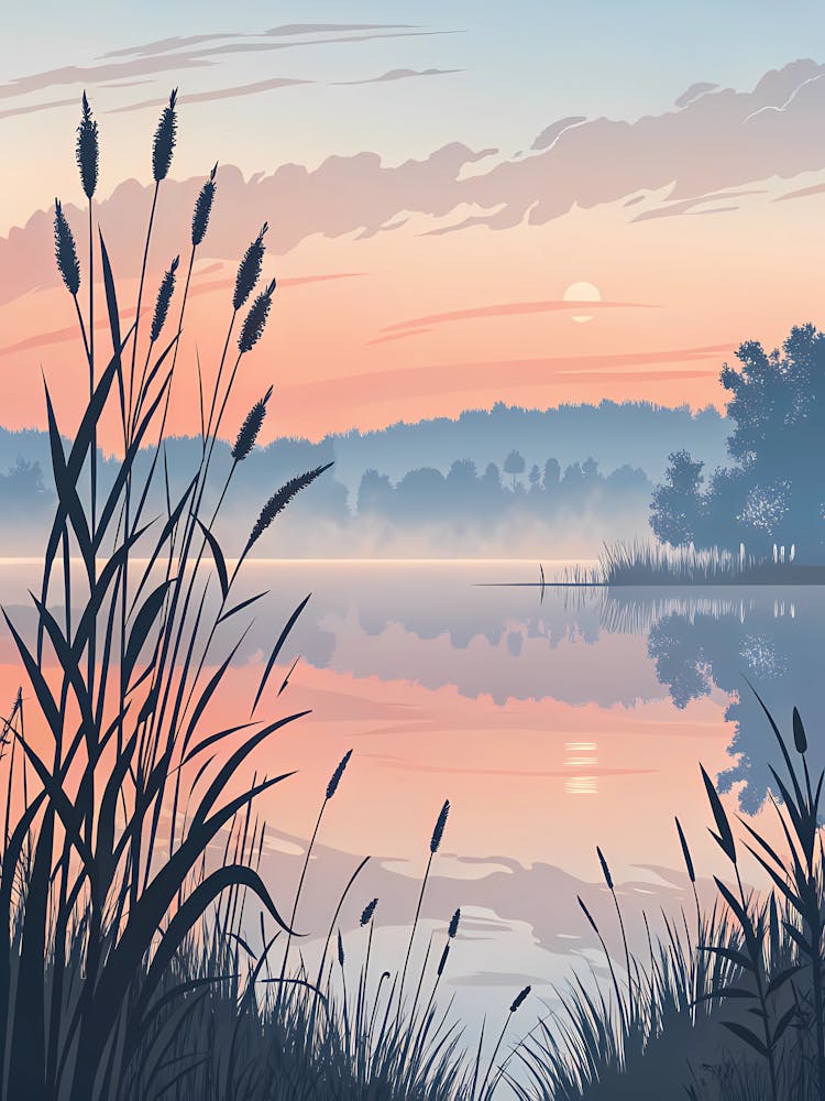 Sunrise At The Lake