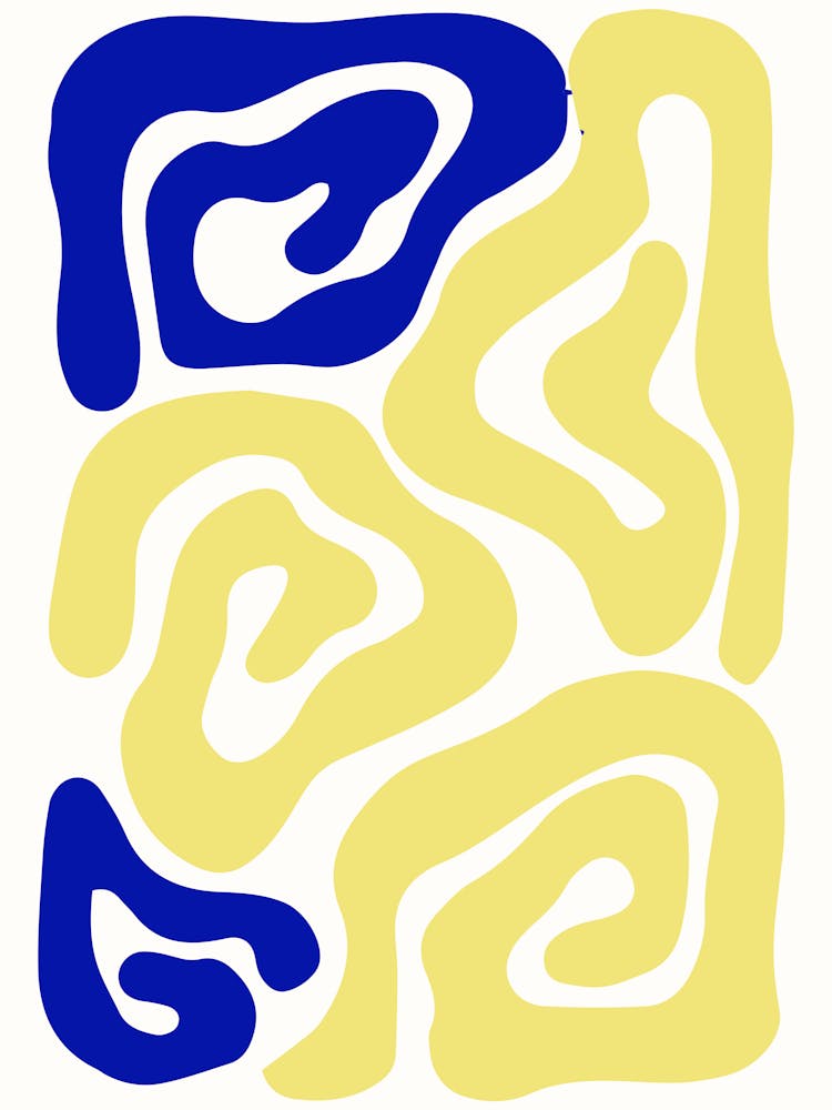Abstract Blue And Yellow