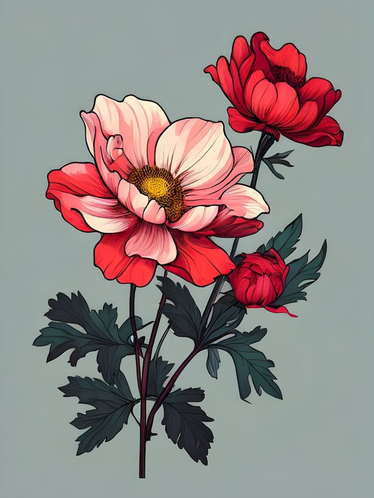 Red Anemones 1