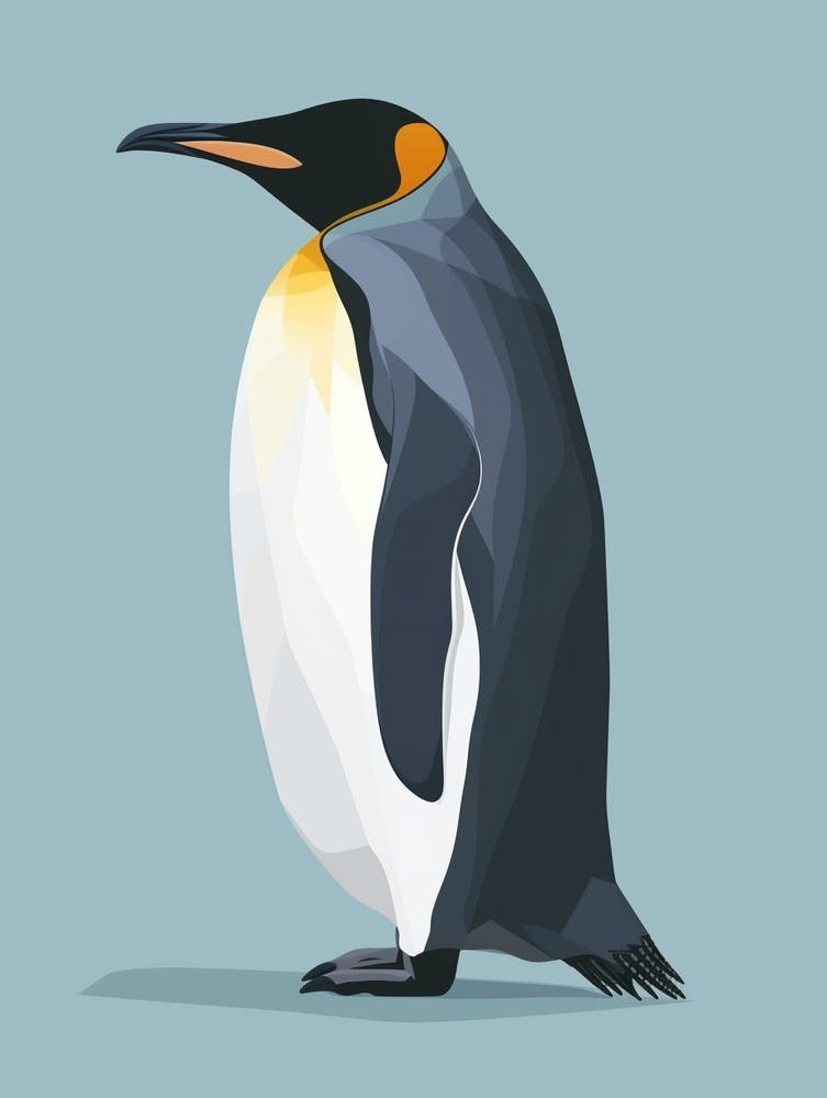 Königspinguin Phillip Island Minimalistische Illustration 2