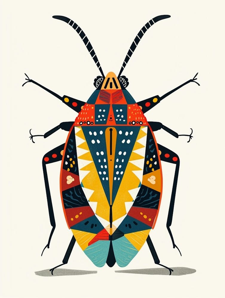 Colourful Insect Illustration Boxelder Bug 5