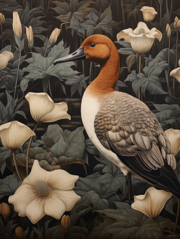 Dark And Moody Botanical Canvasback 1