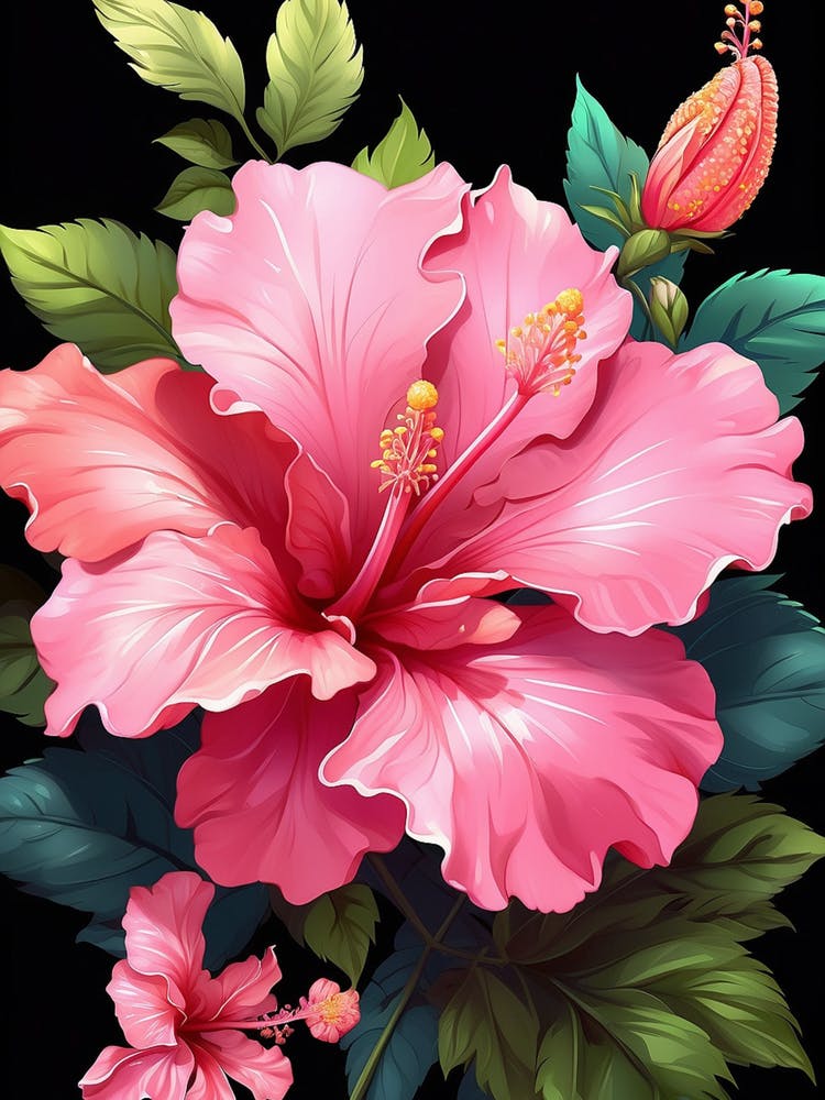 Pink Hibiscus Flower