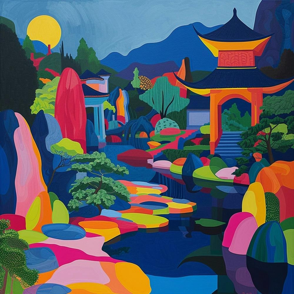 Farbenfrohe Gärten Yuyuan Garden China 2