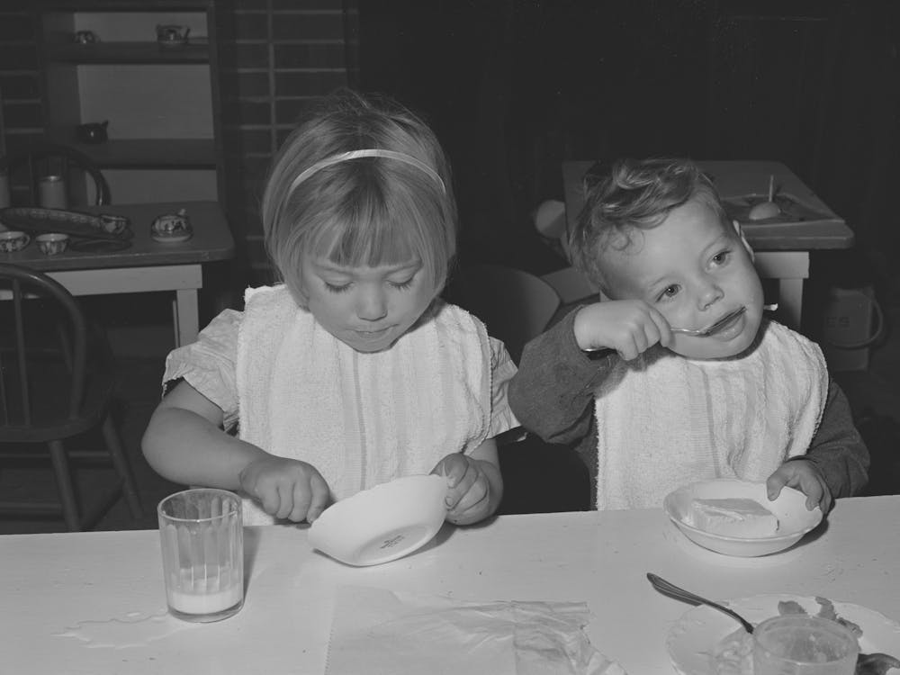 Children Eat Lunch At The Nursery School At The Fsa (Farm Security Administration) Farm Family Migratory
