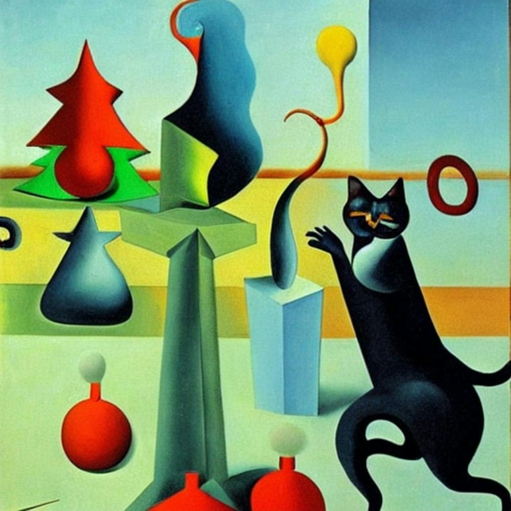 Cat With Ornaments