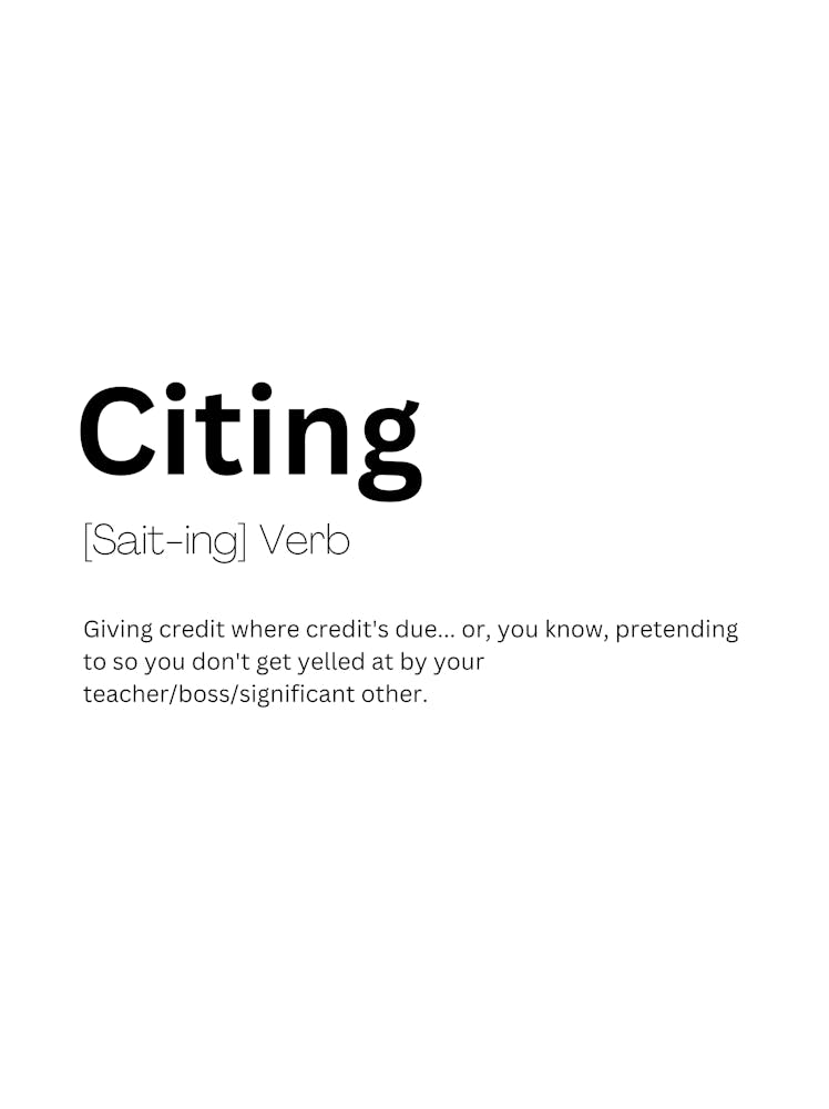 Citing Definition Meaning
