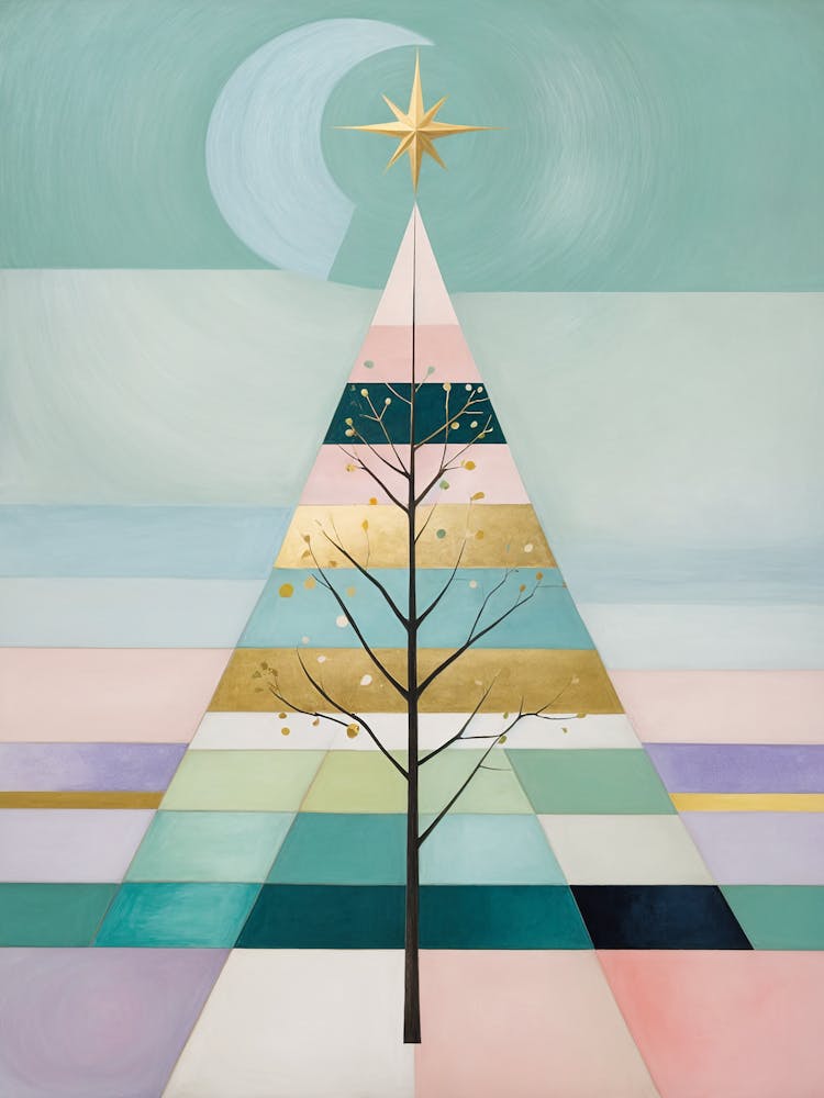 Modern Pastel Christmas Tree no1