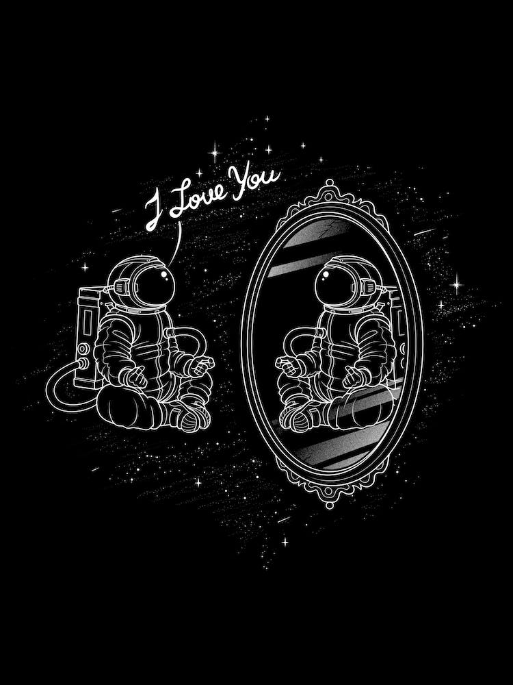 Astronaut Ich liebe dich