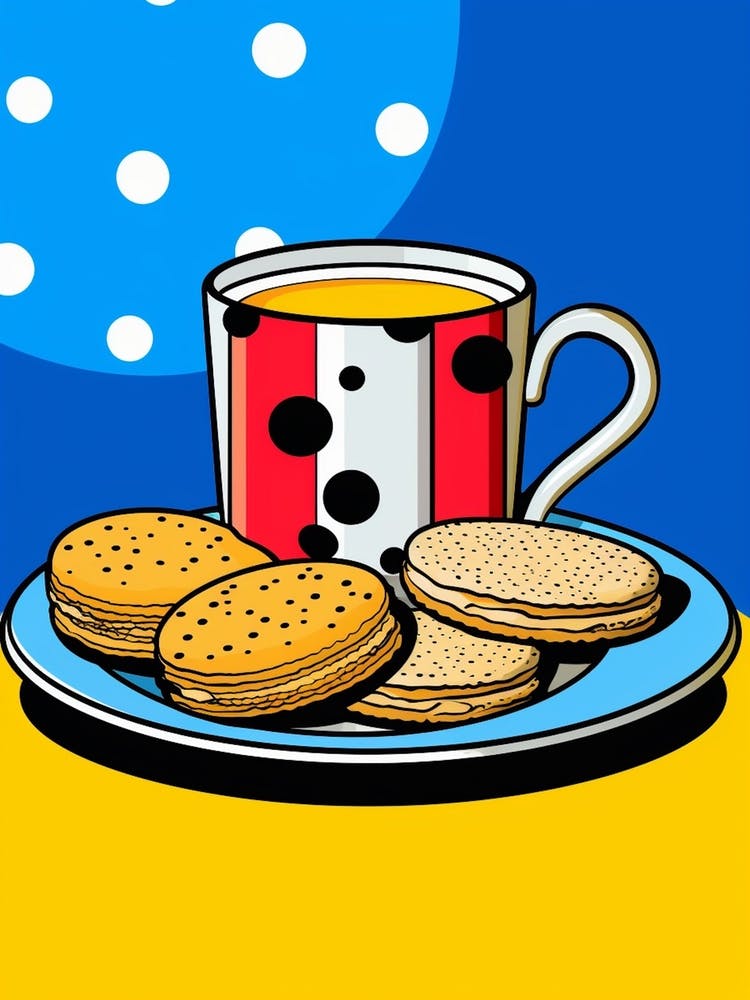 Cartoon Biscuits & Tea