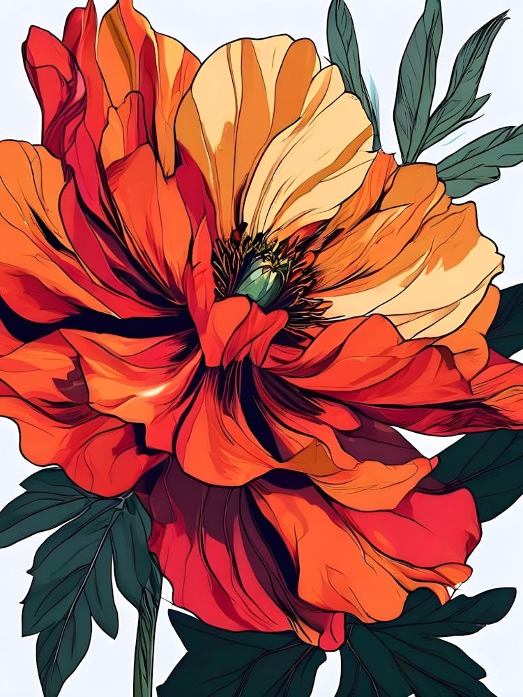 Orange Poppy Flower