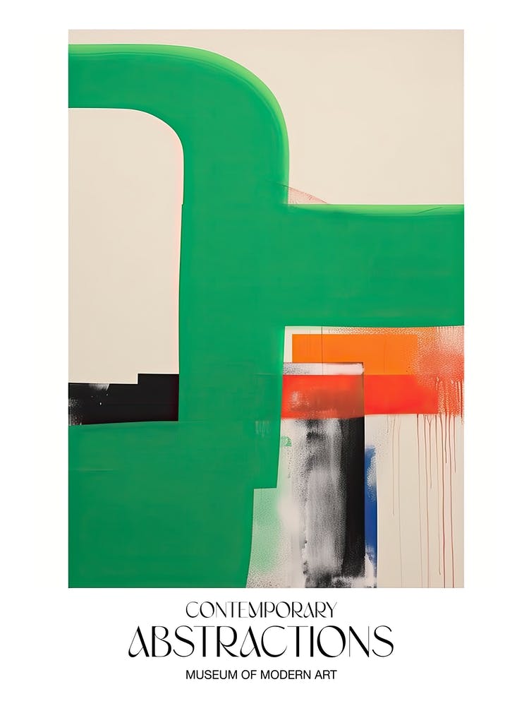 Green Abstract Painting 1 Exhibition Poster
