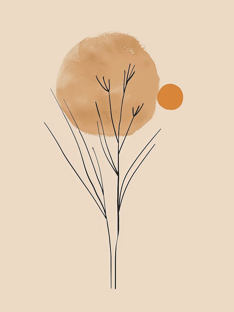 Zurich Botanical Garden Boho Line Art