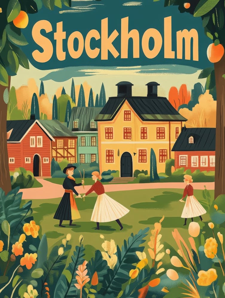 Aihrgdesign A 1970s Inspired Travel Poster For Stockholm 4