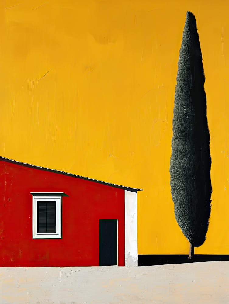 Cyprès, Italie, Minimalisme