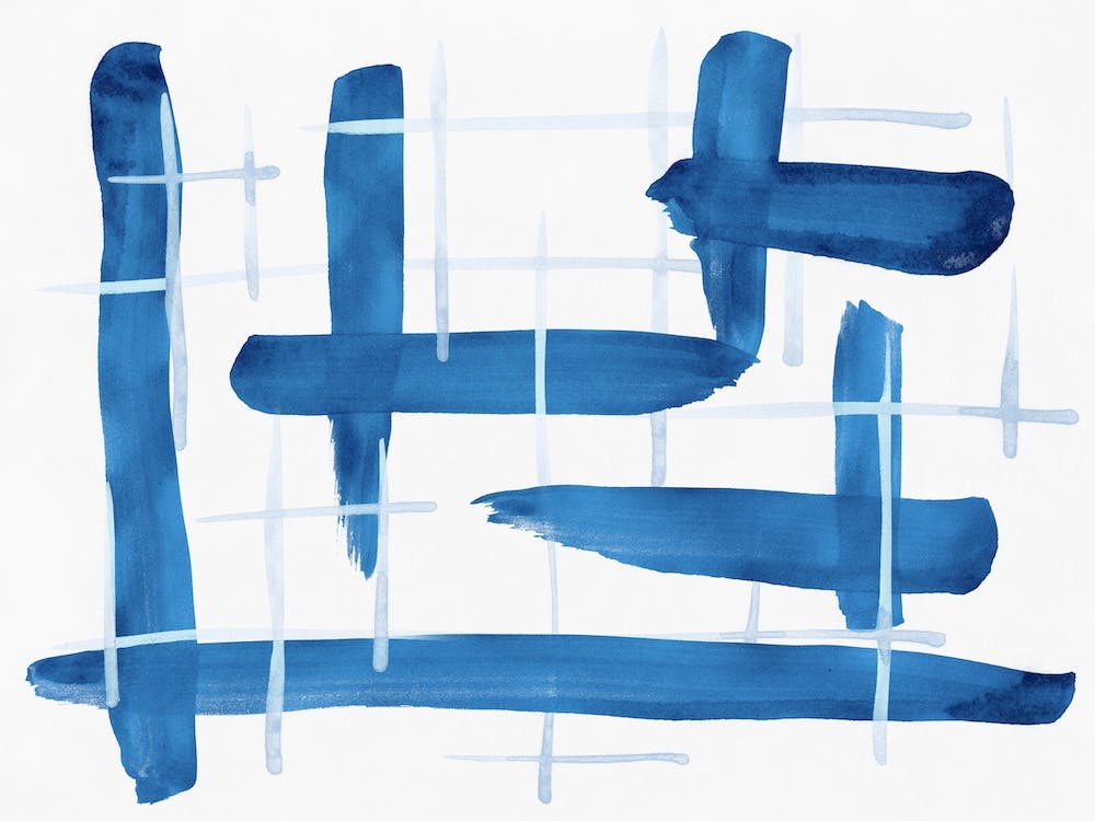 Abstract Lines Blue And White 04