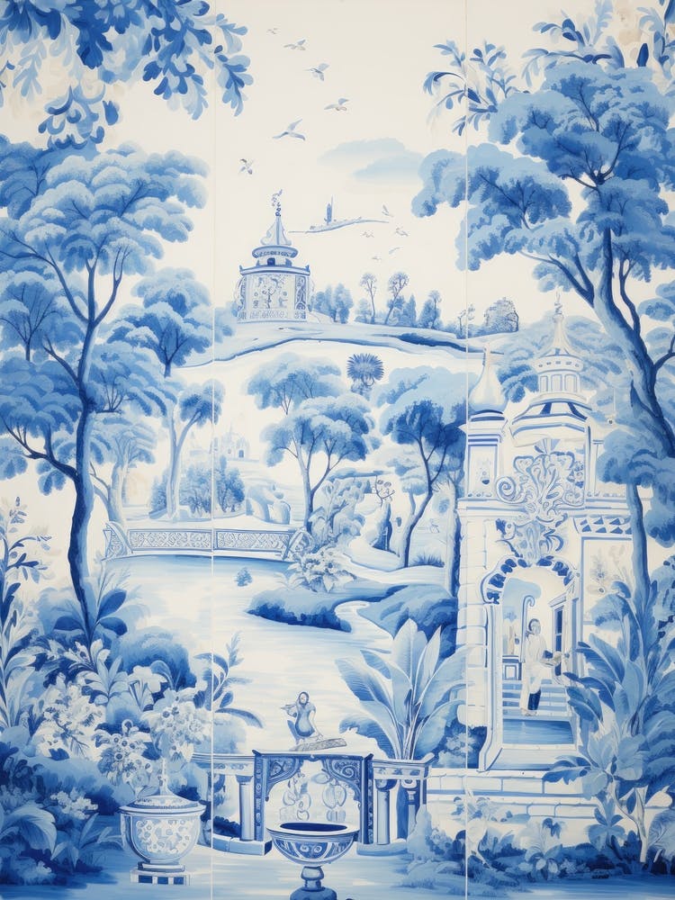 Blue And White Tile 3