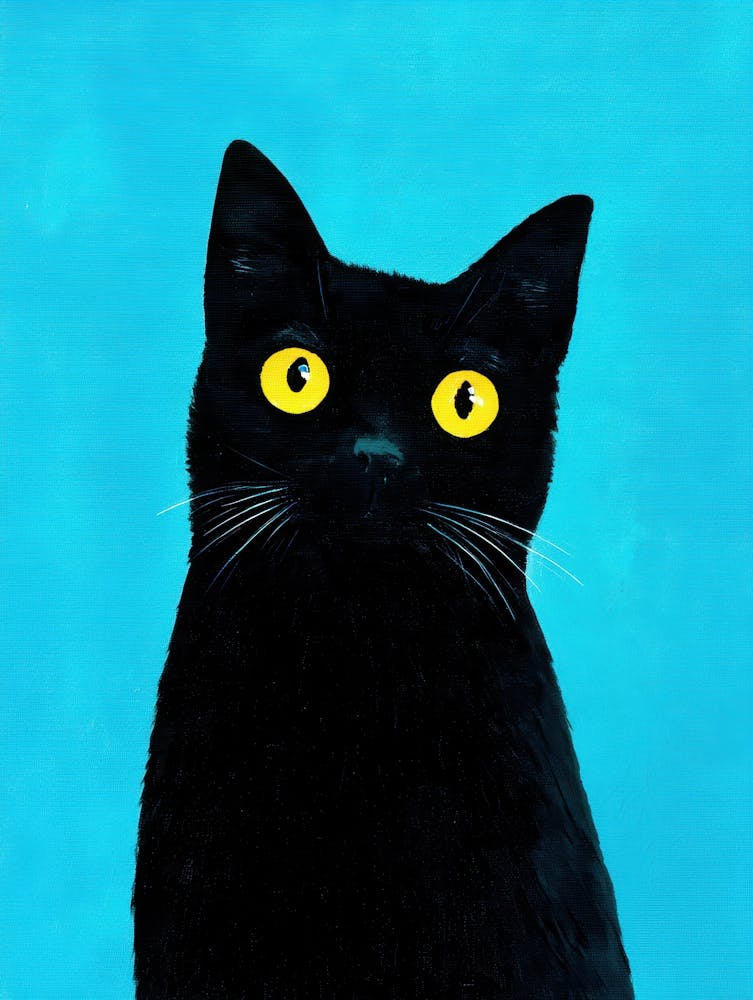 Black Cat With Yellow Eyes 13
