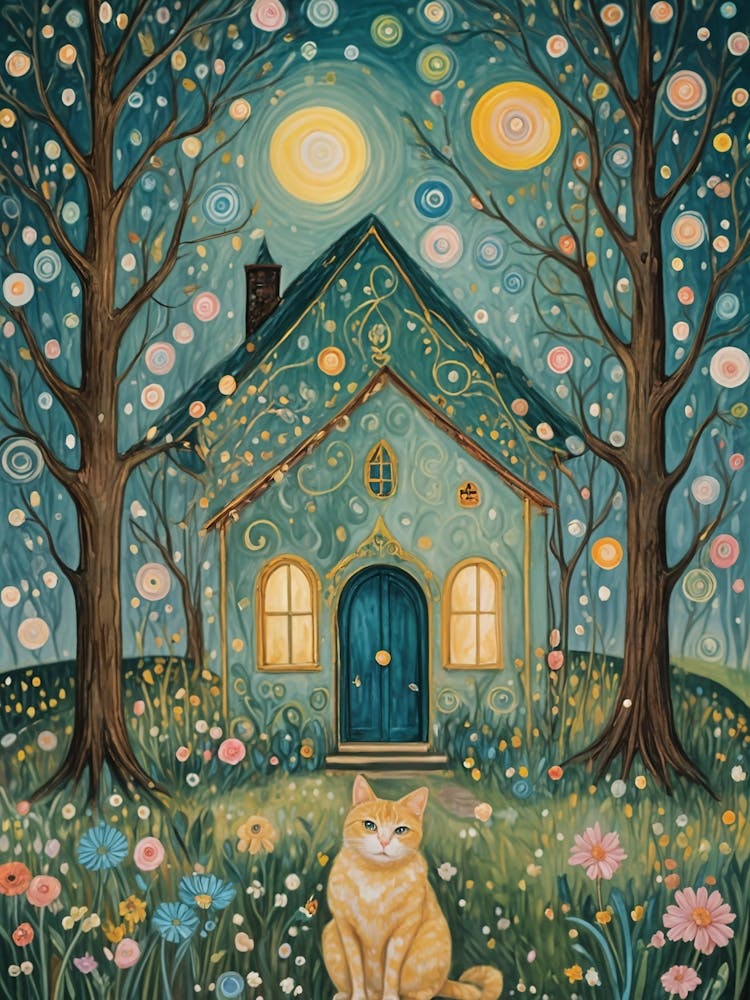 Cat And The Fairytale House