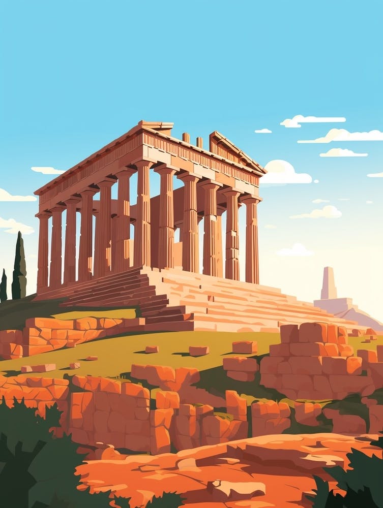 Greece 5 Travel Illustration