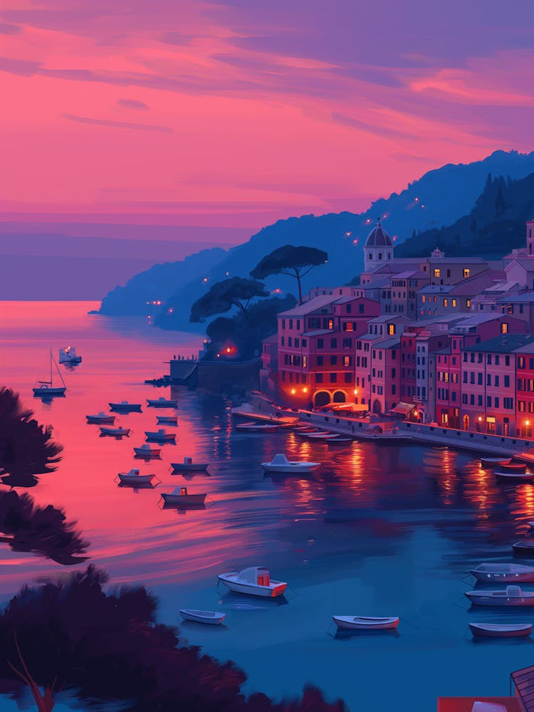 Sunset In Italy