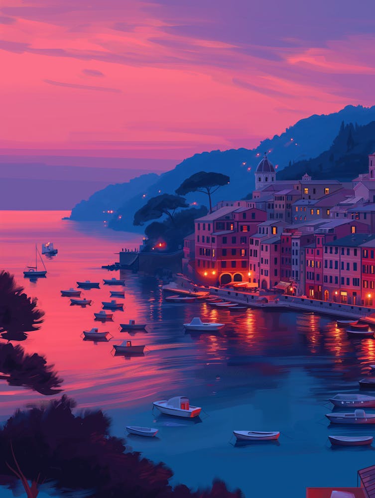 Sunset In Italy