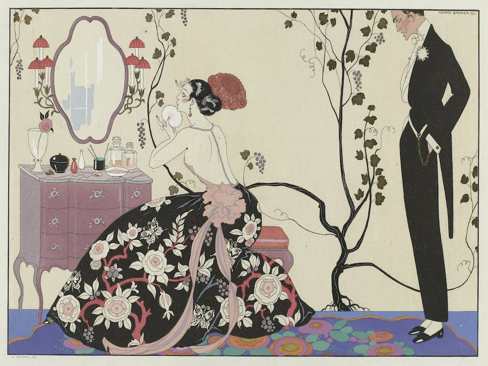 Le Grand Decolletage, George Barbier Living Room Art print