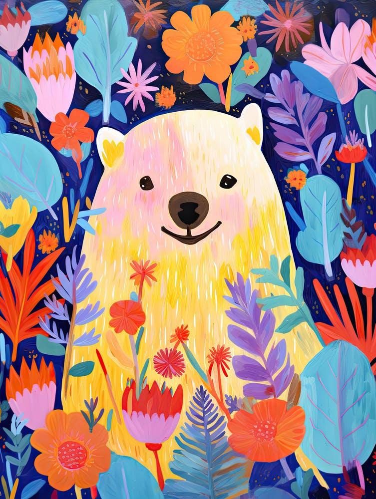 Polar Bear In The Garden, Matisse Inspired