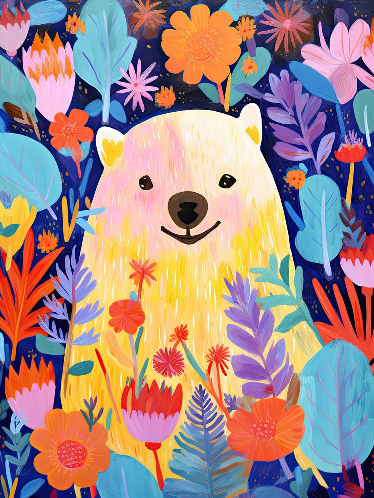 Polar Bear In The Garden, Matisse Inspired