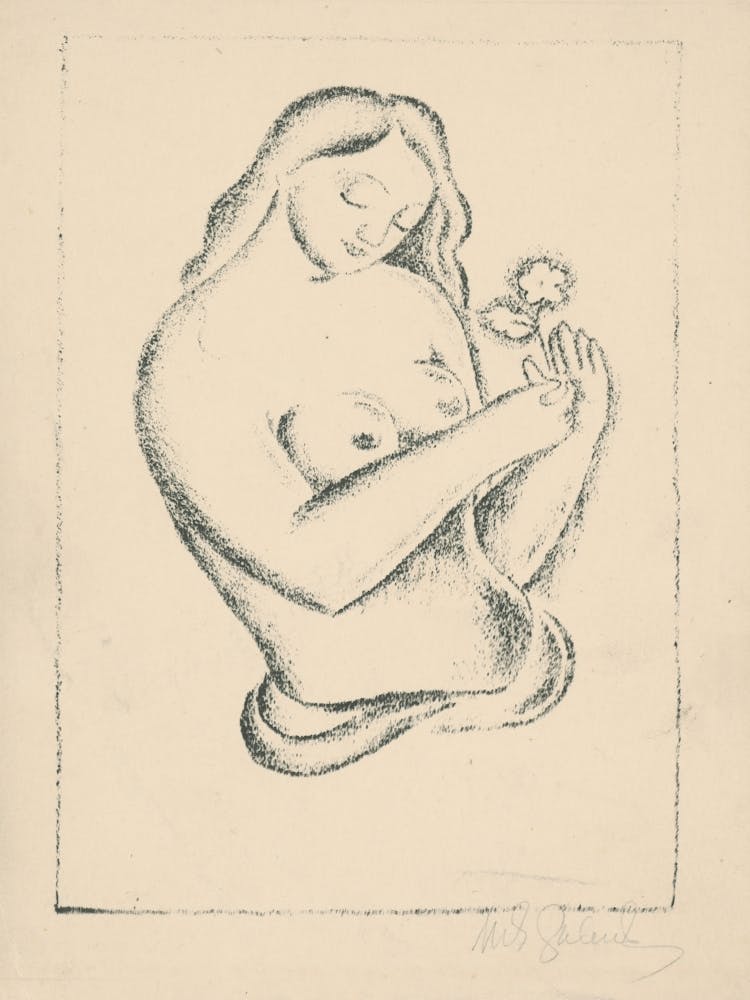 Woman With A Flower, Mikuláš Galanda 1